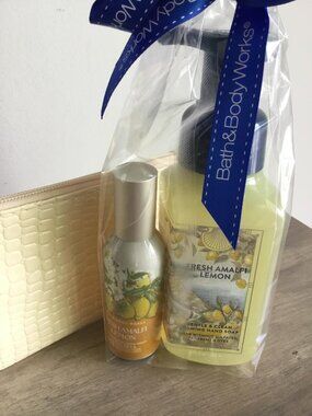 Bath & Body Works Fresh Amalfi Lemon Hand Soap 8.75 oz, Room Spray 1.5 oz w/Case